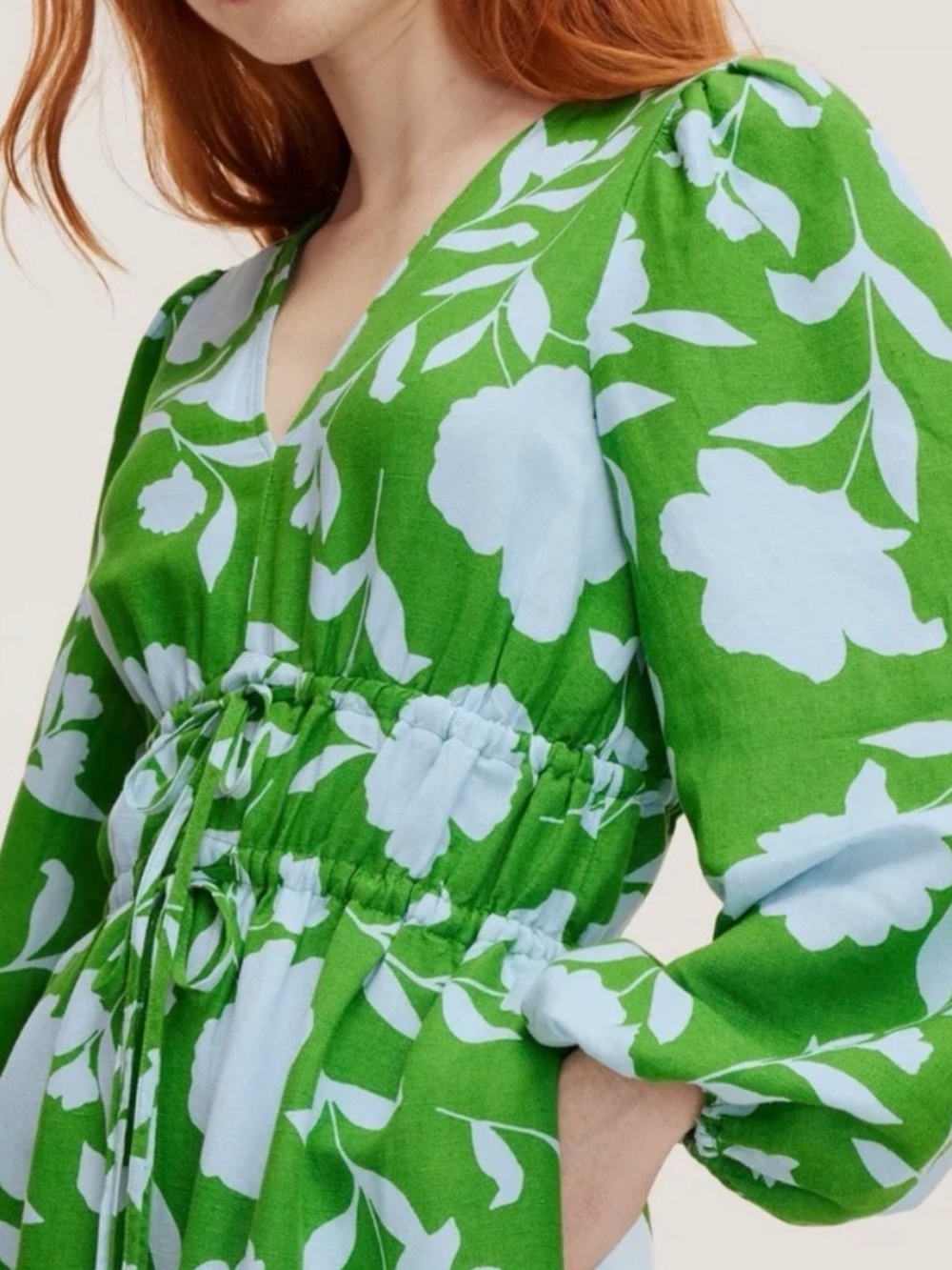 kate spade x Target Green and Light Blue Floral Midi Dress - Picture 7 of 7